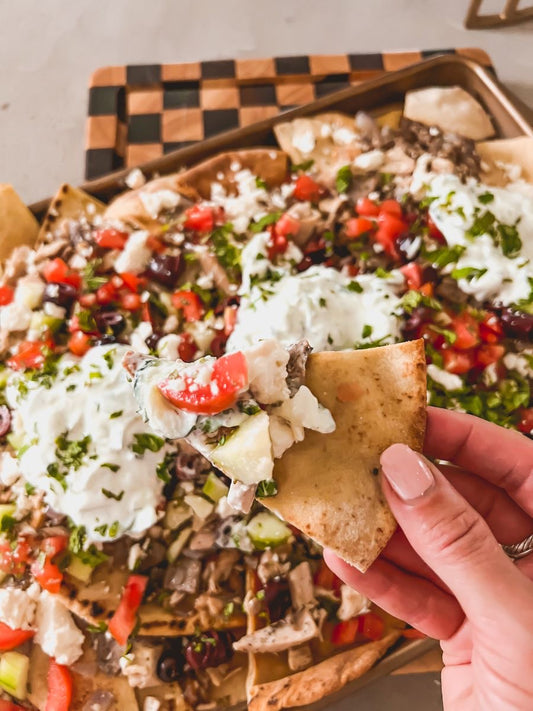 Loaded Greek Nachos 🧀🥗 | A Mediterranean Twist on a Classic